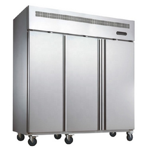 Commercial 3 Door Upright Freezer High Quality Stainless Steel Freezer For Frozen Food