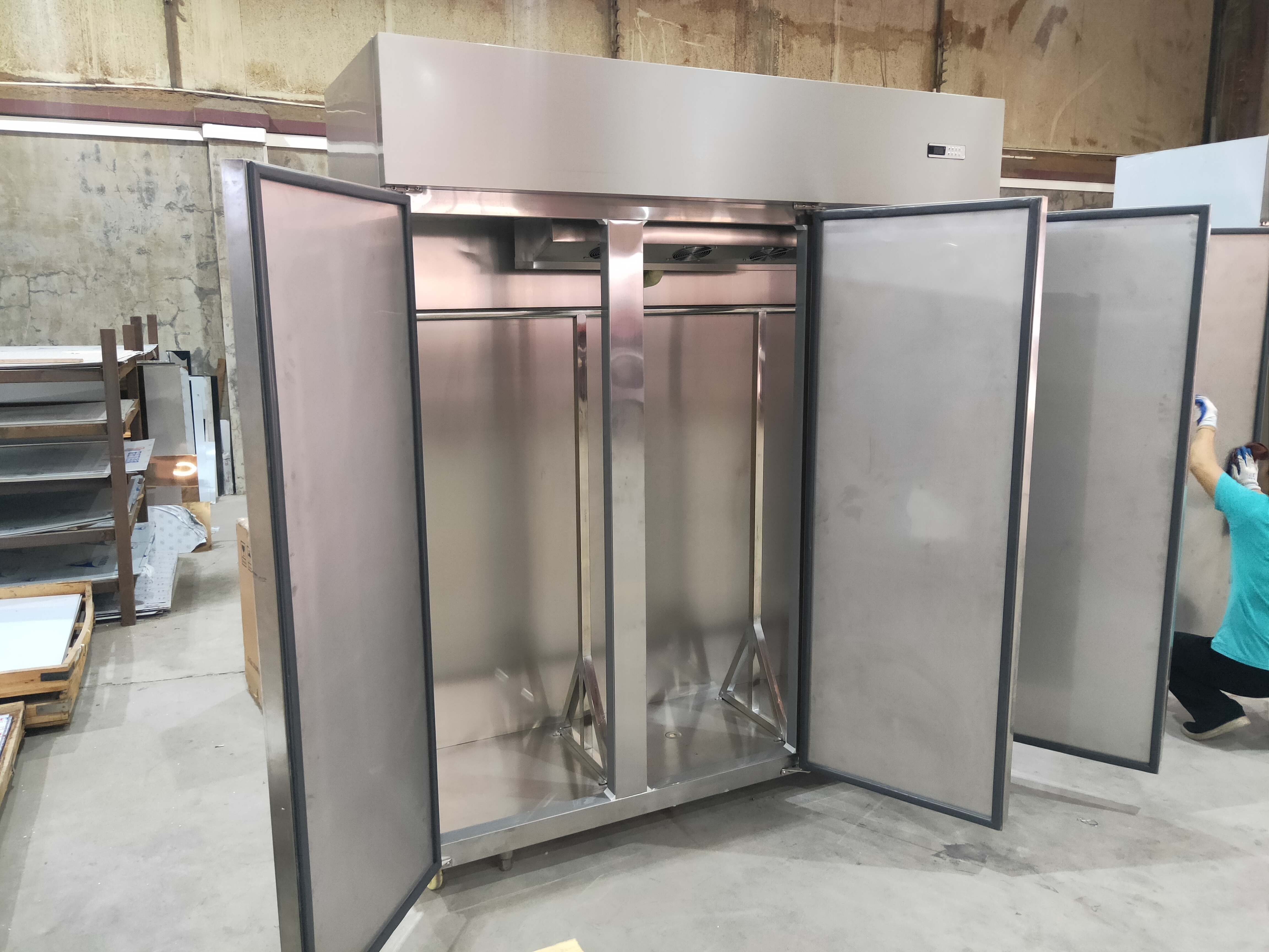 Commercial 3 Door Upright Freezer High Quality Stainless Steel Freezer For Frozen Food