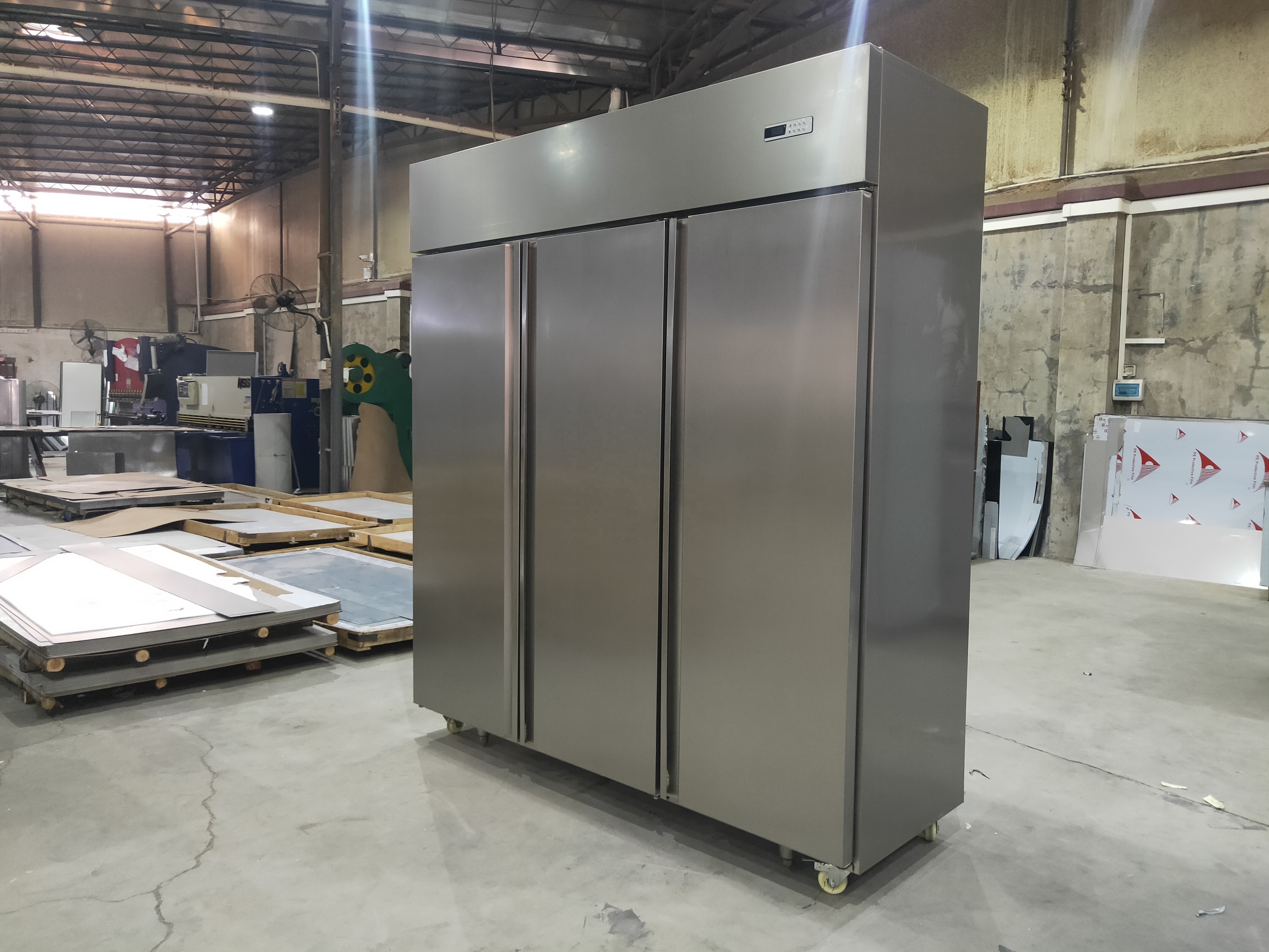 Commercial 3 Door Upright Freezer High Quality Stainless Steel Freezer For Frozen Food