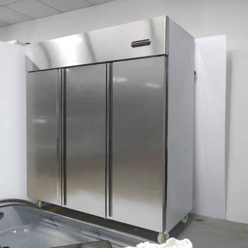 Commercial 3 Door Upright Freezer High Quality Stainless Steel Freezer For Frozen Food