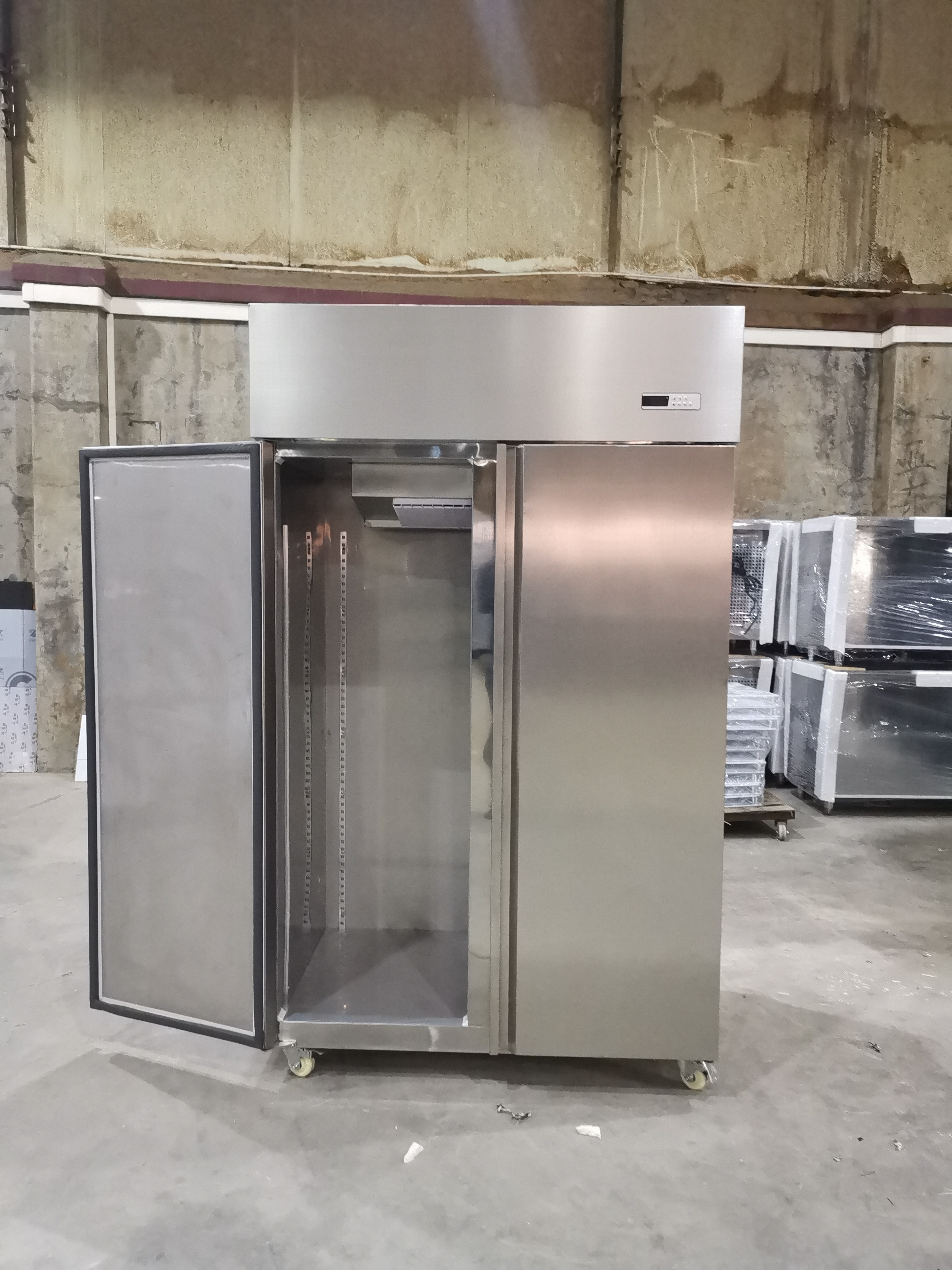 China Manufactured commercial vertical deep upright stainless steel freezer for Restaurant