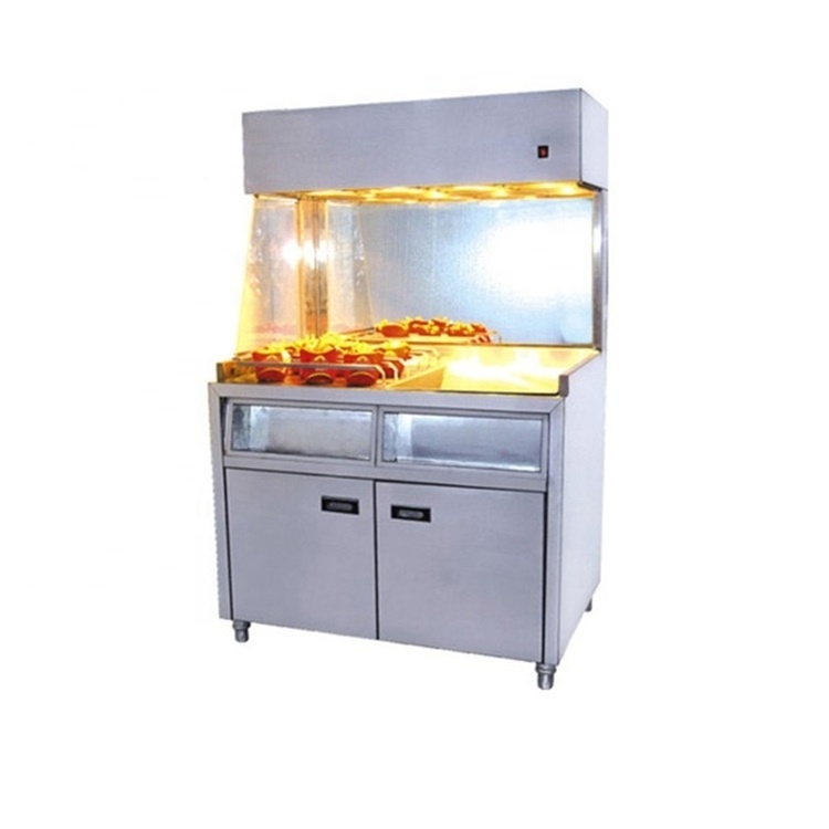 Fast Food Equipment KFC High quality free standing french fries display warmer