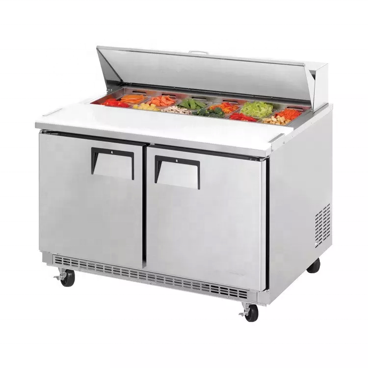 Stainless Steel Salad Prep Table Refrigerator / Salad Prep Station For Sale