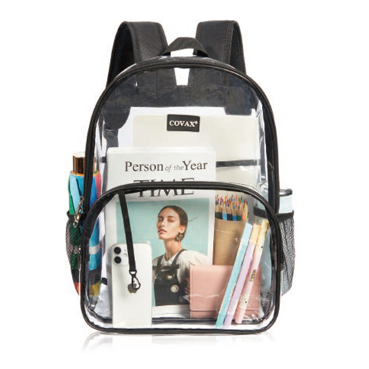 Popular Women And Men School Bag PVC Transparent Mesh Backpack Clear Fashion Outdoor Travel Storage Backpack