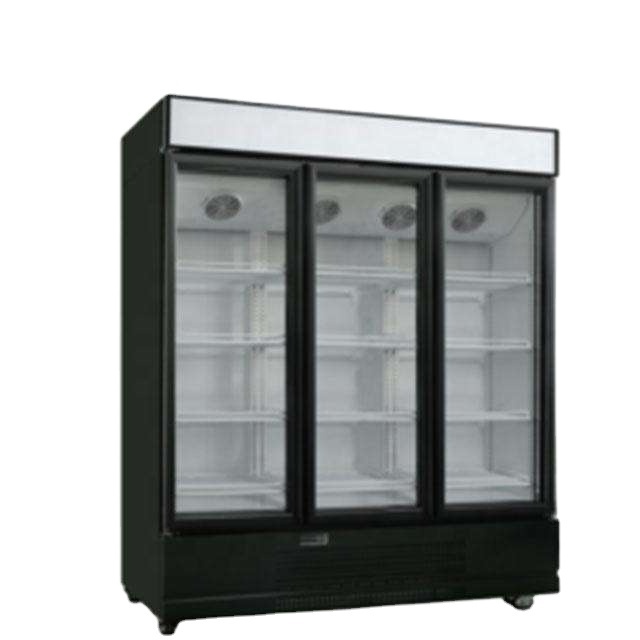 Single Double Three Glass Door Vertical Display Freezer Commercial Refrigerator Upright Drink Freezer