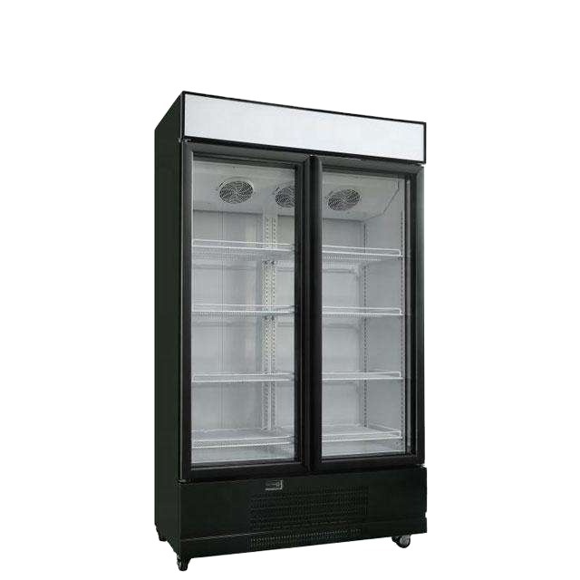 Single Double Three Glass Door Vertical Display Freezer Commercial Refrigerator Upright Drink Freezer