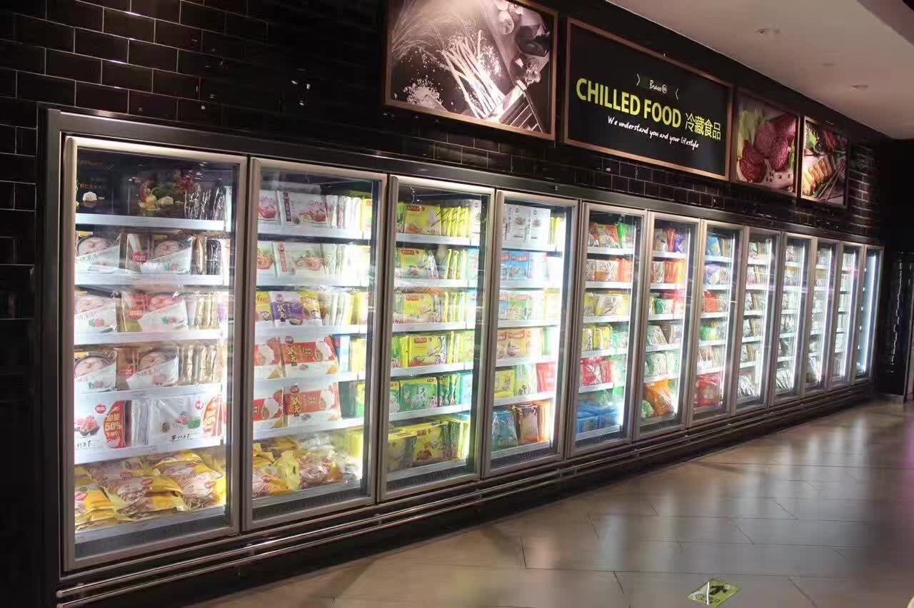 China Manufacturer Factory Price Freezer Dark Commercial Display Cabinets Used Vertical Refrigerator