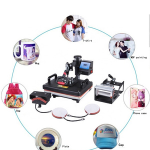 8 In 1 Combo Heat Press Machine Mug Hat/Cap T-shirt Plate Tile heat transfer machine multi-function sublimation Print machine