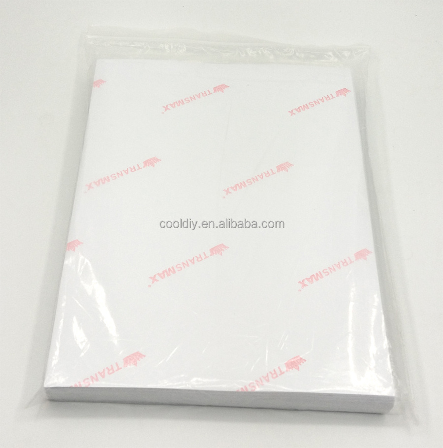 100 Sheets A4 Inkjet Dark Transfer Paper for Dark cotton T-shirt Fabric Heat Press Printing transfer T-shirt paper