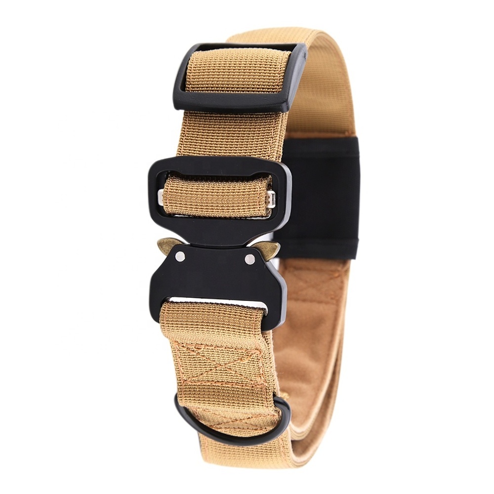 Quick Release Heavy Metal Buckle Pet Dog Collar 1000D High Quality Nylon Fabric Tactical Pet Collar and Leash