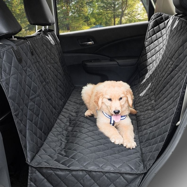 100% Waterproof Scratch Proof Nonslip Dog Car Seat Cover Pet Car Hammock 600D Oxford Heavy Duty Seat Cover for Dogs Solid 2pcs