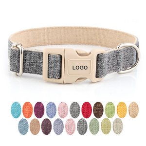 2024 Innovative Fashion Style Organic Hemp Pet Dog Neck Collar With Anti-Choke Safety Breakaway Buckle