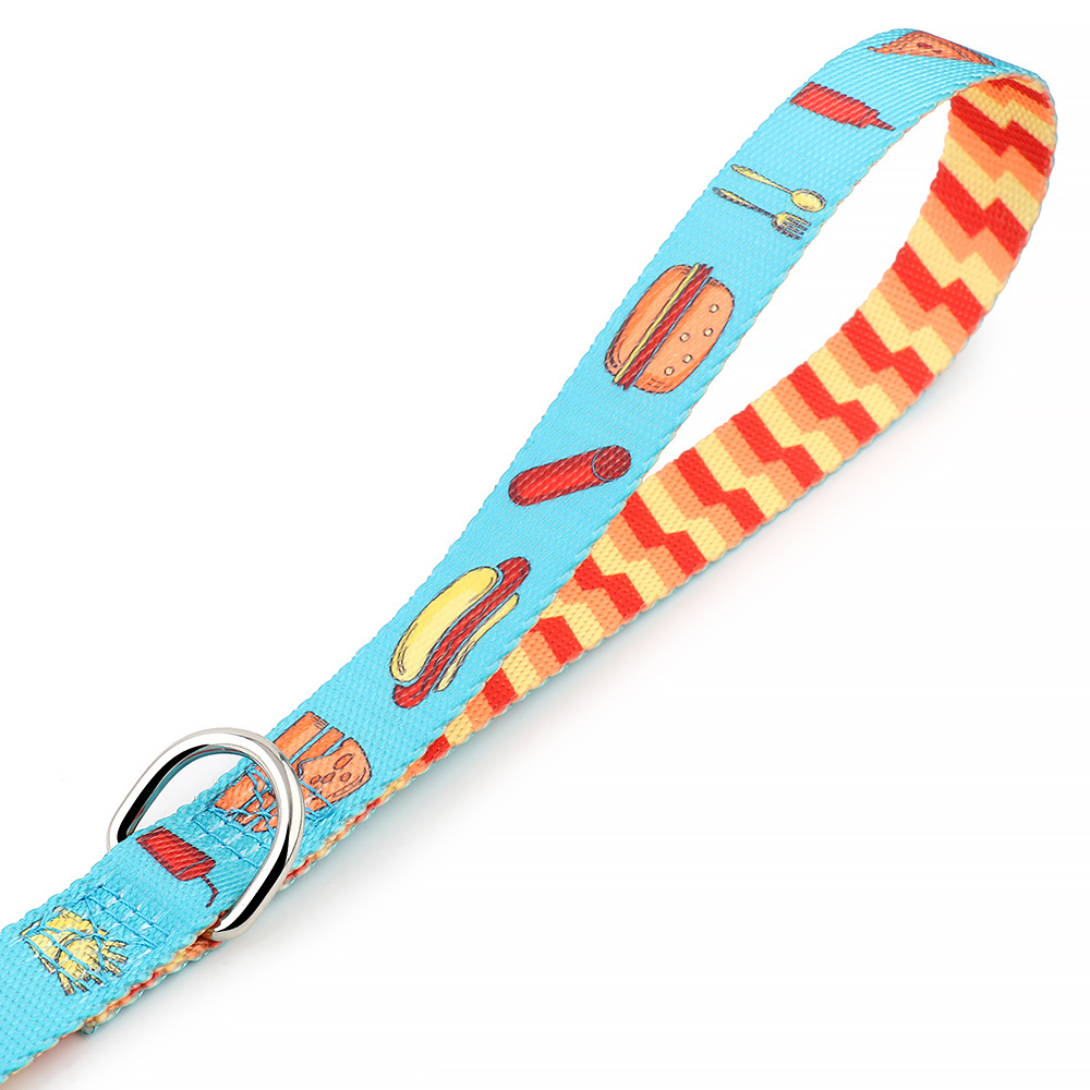 OEM Pet Accessories Customized Heat Transfer Sublimation Polyester Pet Dog Leash