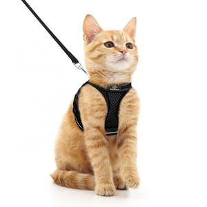 Adjustable Soft Large Kitten Kitty Harnesses Vest Escape Proof Cat Harness for Walking