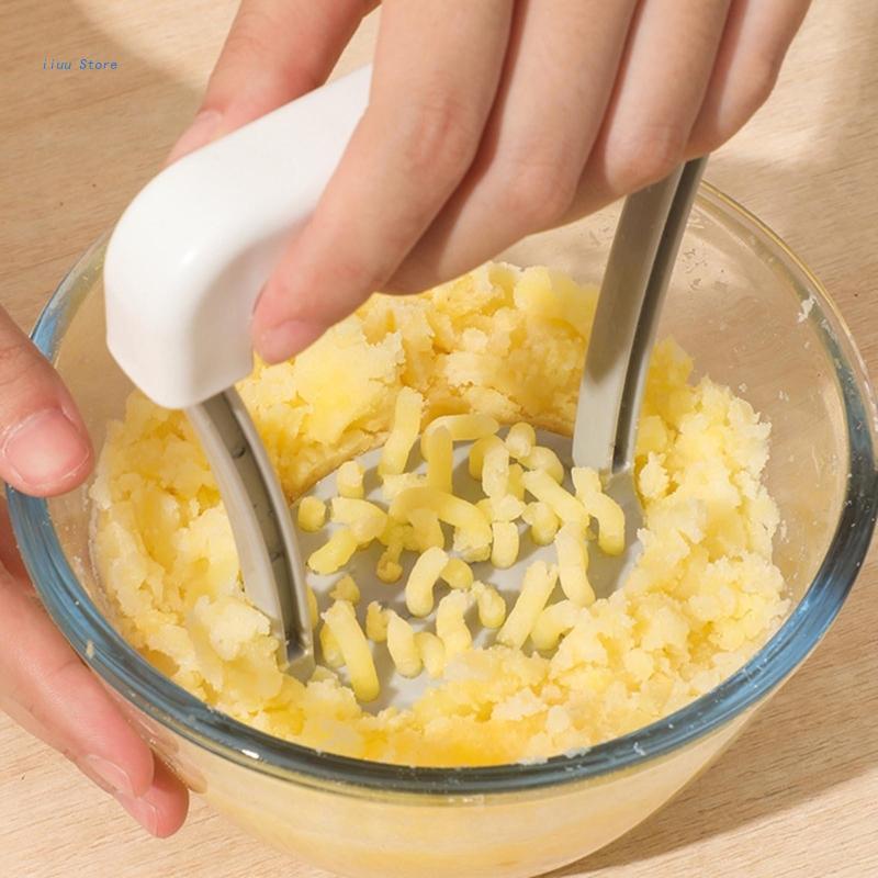 Manual Potato Masher Plastic Pressed Potato Smasher Portable Kitchen Tool for Babies Food, Fruit, Banana, Baking