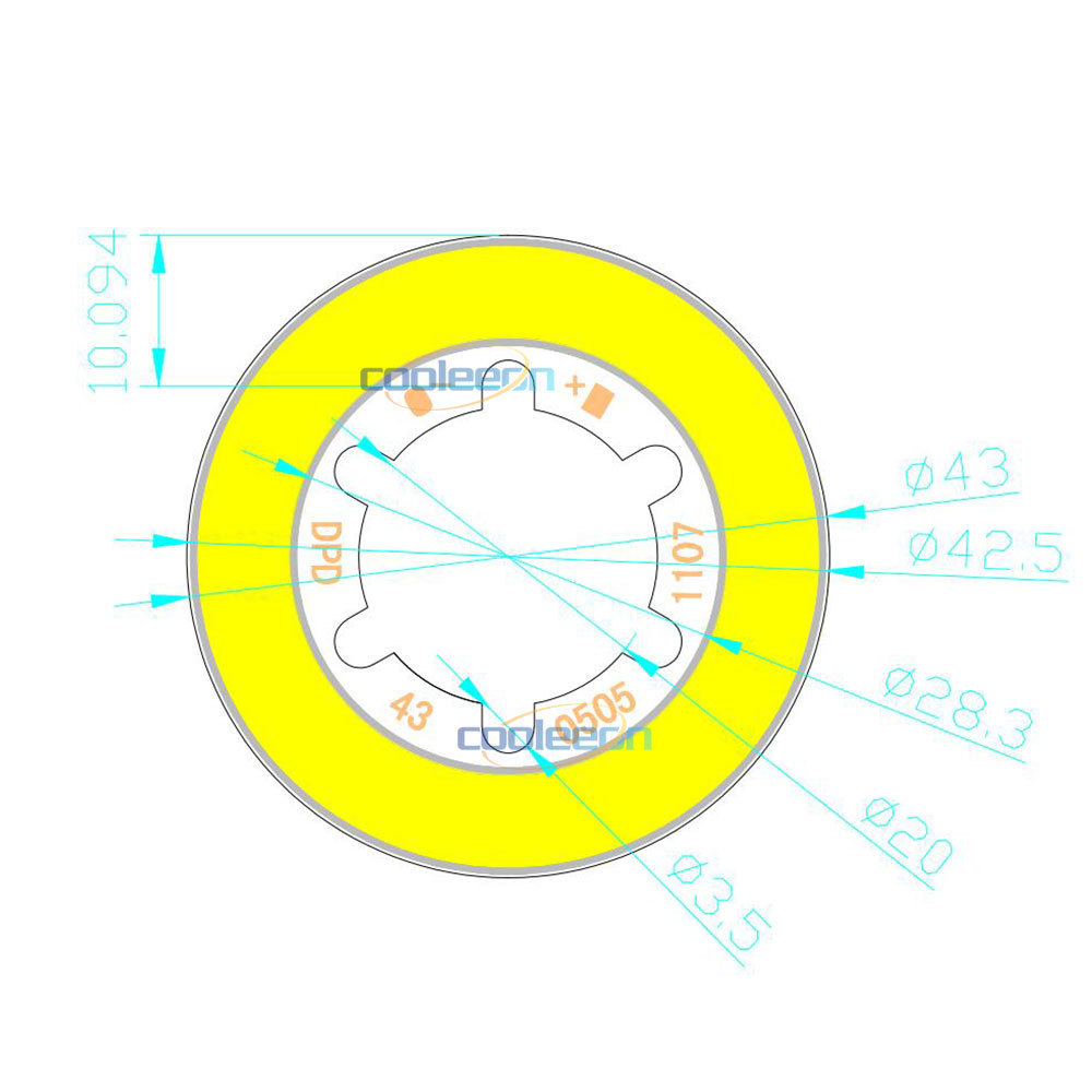 43mm Ring Shape COB LED Chip 3W 5W 7W 10W Light Bulb for Spotlight Work Lamps Indoor Decoration Lighting 15V LED