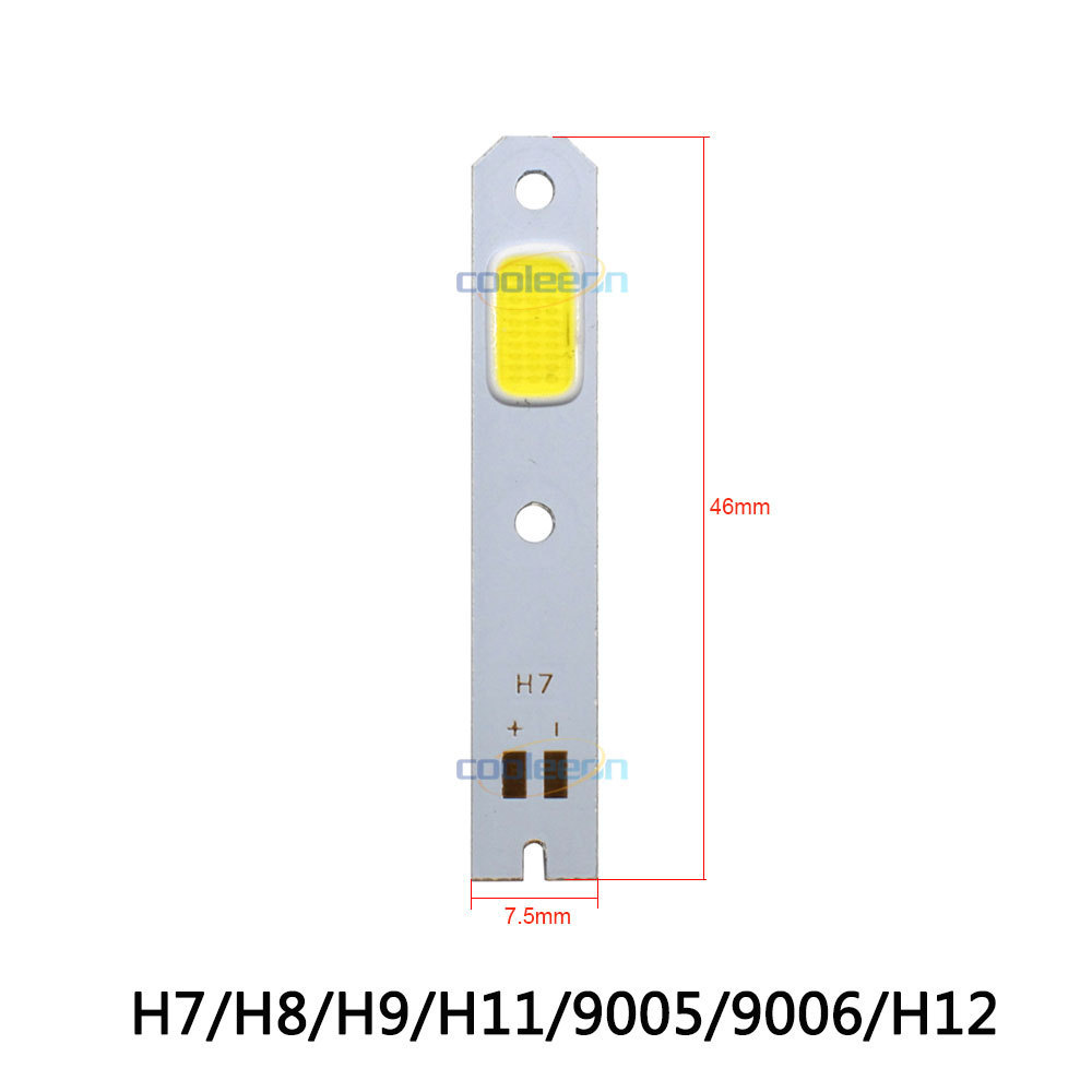 S2 Car Light LED Chip H1 H7 H4 High Low Beam 9005 9006 9012 H11 H8 Chips for Auto Headlight 15W COB 6000K Cold White