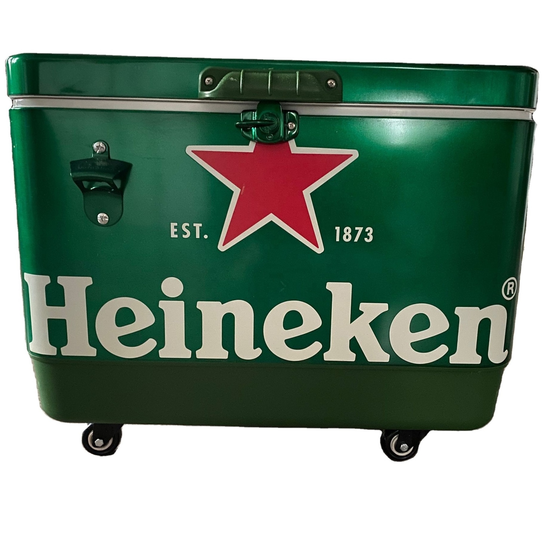 40L Portable cooler box with wheels and Telescoping Handle