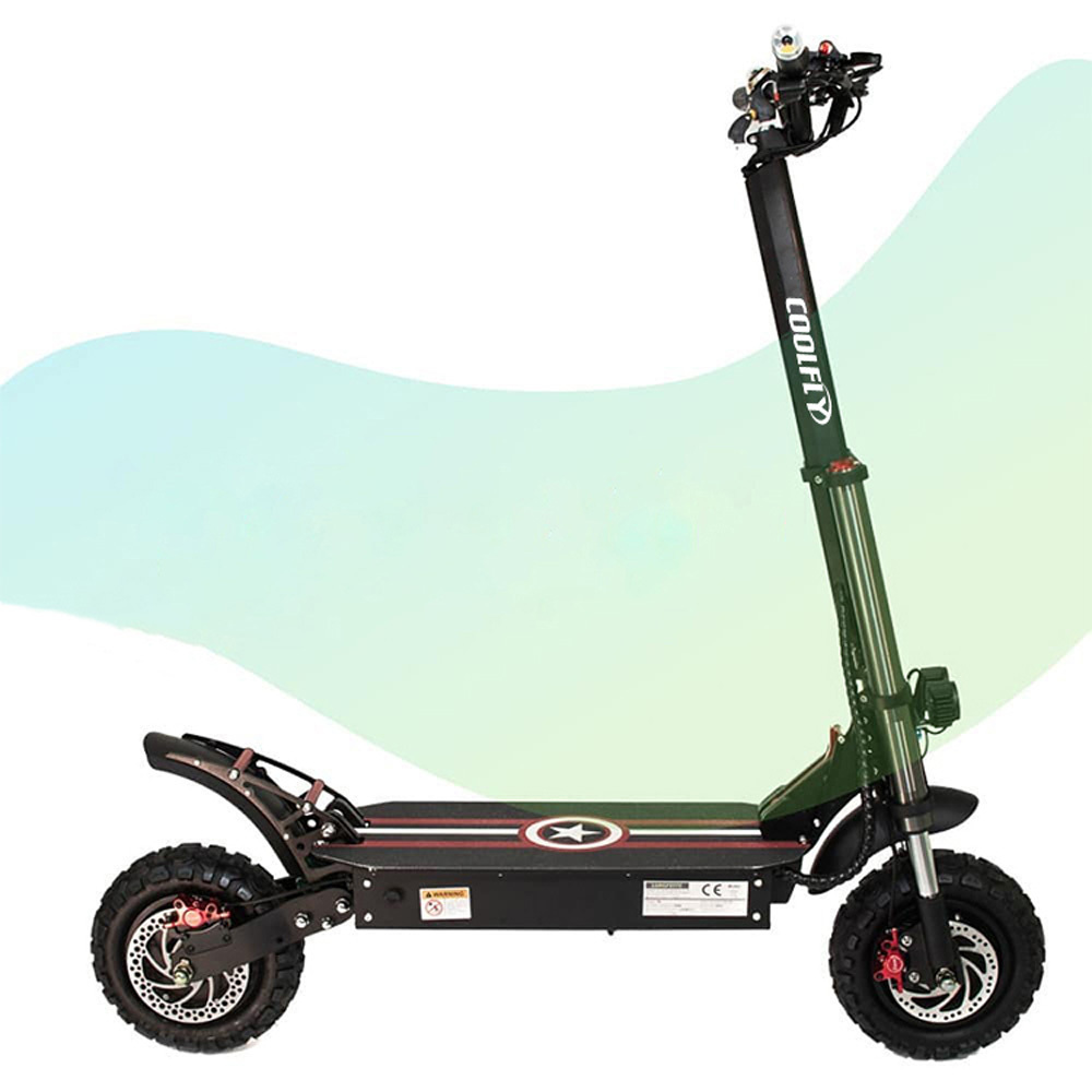 Coolfly 60v 20ah china 3200w dual motor powerful two wheel 11 inch fat tire off road electric scooter with CE certificate