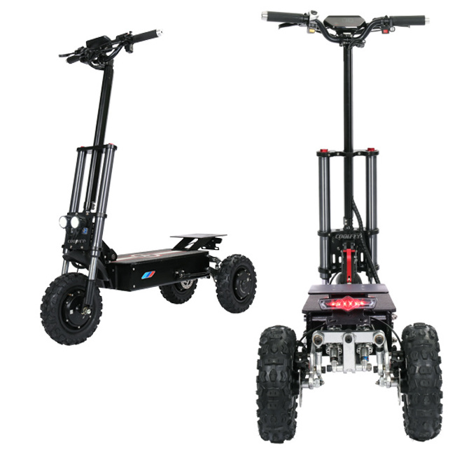 2024 11inch off road 60V 3600W 4000w 5000watt 100km fat tire fast 3 wheel off road  three wheel electric scooter source factory