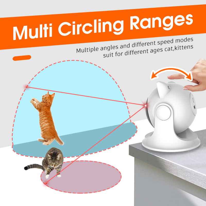 Teaser Cat Laser Toy Interactive Kitten Automatic Smart Game Active for Cats USB Charging Indoor Pet