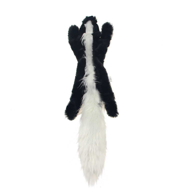 New Cute Squeak Fox Skunk Animal Plush Toy Dog Chew Squeaky Whistling Involved Squirrel Dog Toys