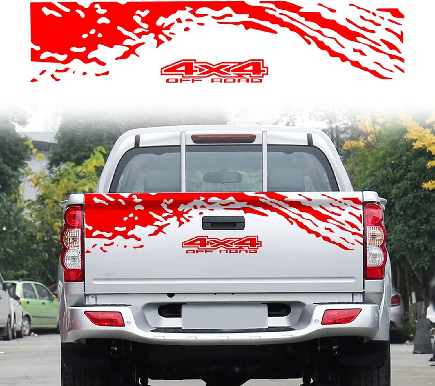 Car Tailgate Stickers Pickup Truck Classic 4X4 OFF ROAD Vinyl Decals For Ford Ranger XLT T6 Raptor Toyota HILUX Car Accessories