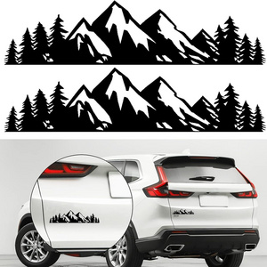 Universal Vinyl Trees Mountain Forest Graphic Car Stickers Auto Body Window Bumper Decals For Nissan Toyota Tesla Car Accessorie