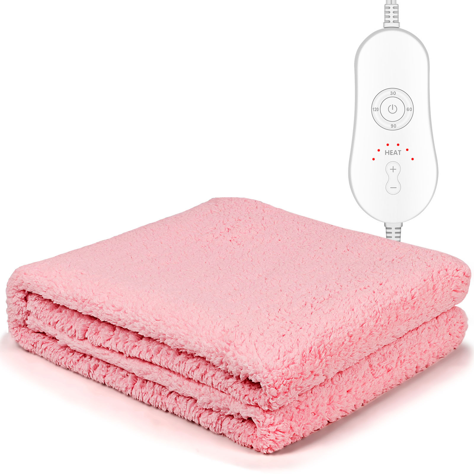 Super Warm Cashmere Fabric Heated Blanket Electric Thermal Massage Table Blanket with Timed Setting Wearable for Home Use