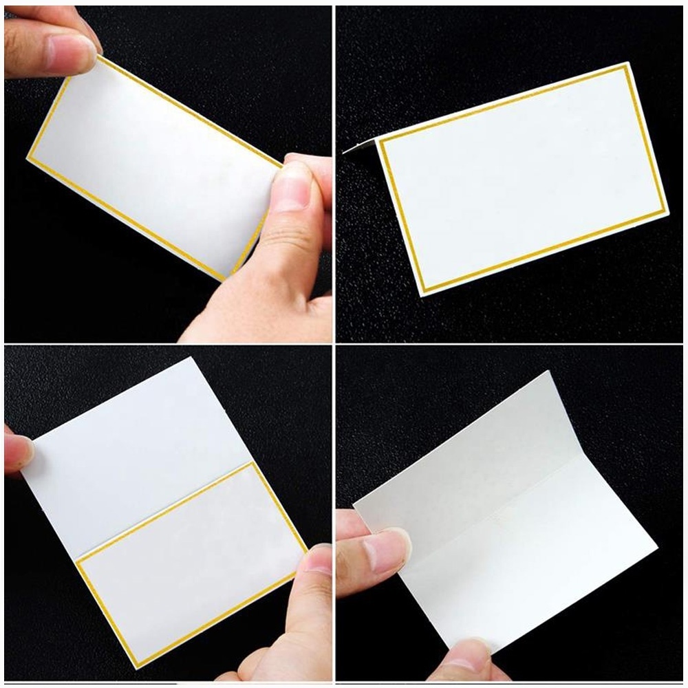 Bronzing Paper Blank Table Place Cards Decor Name Message Seating Card for Wedding Event Party Decor