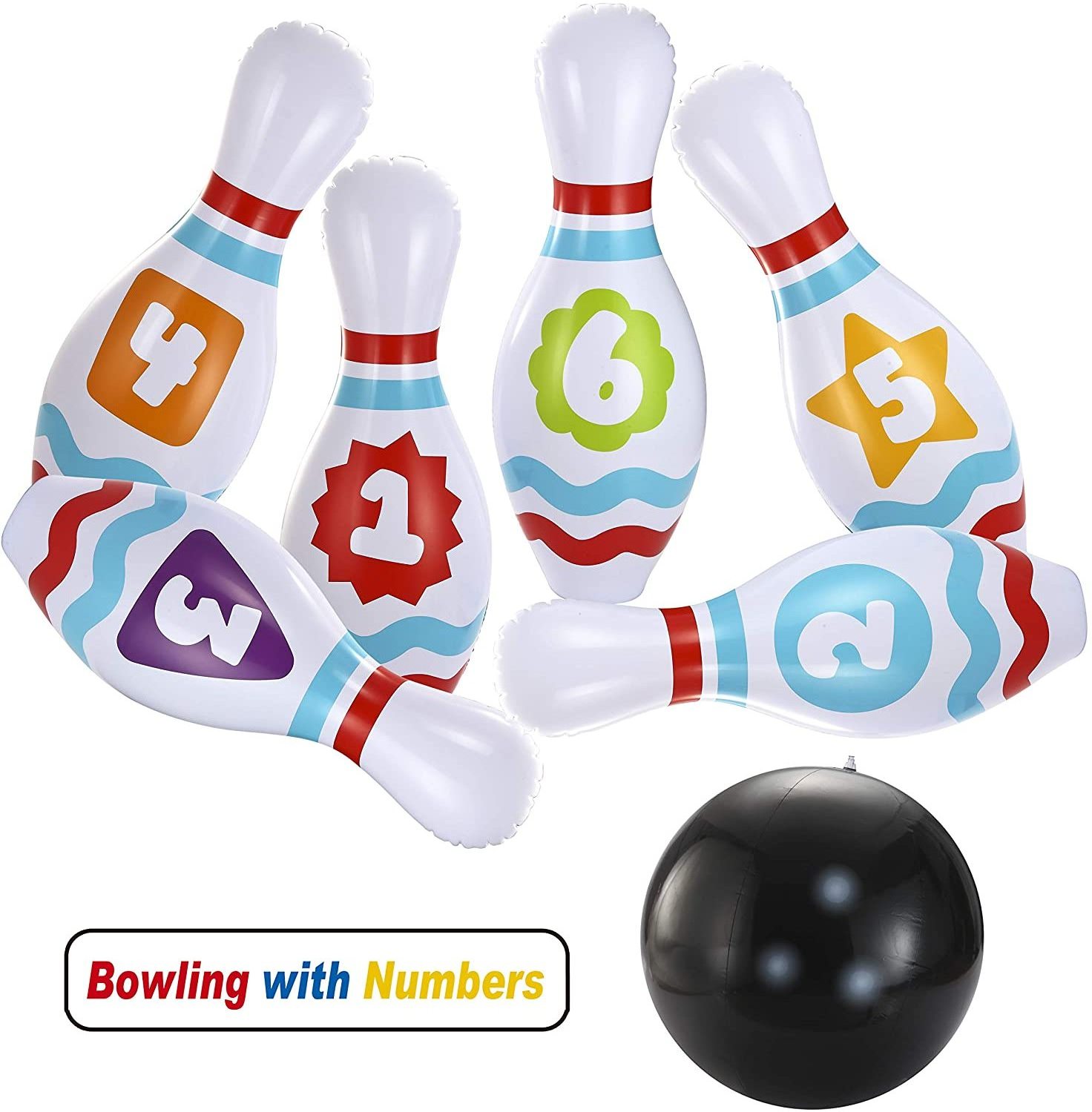 Large Inflatable Bowling Set for Kids and Adults Get-Together Party Game Day Events Indoor and Outdoor Birthday Parties