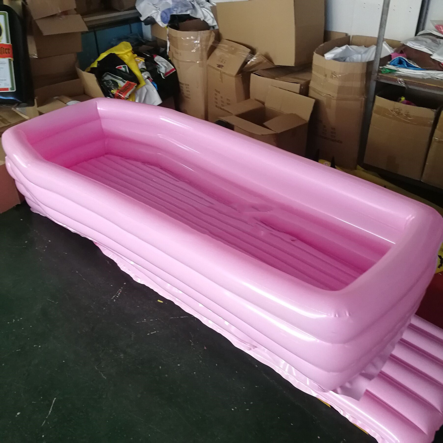 customized Halloween  Wholesale Fashion Inflatable Caskets Pink Coffin Pool Float  Hoax props