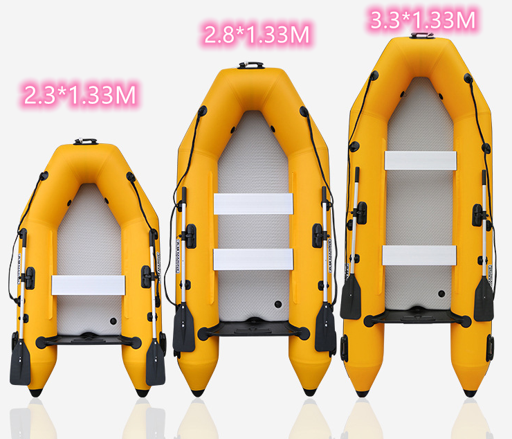 10.8*4.4 FT  Premium Inflatable Dinghy Boat-6 Person  Aluminium Alloy Deck / Inflatable Deck w Foot pump