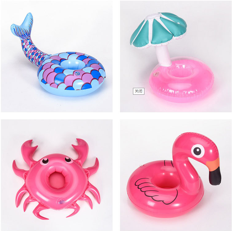 low- priced Inflatable Drink Holder  Drink Floats Inflatable Cup Holders Flamingo Coasters for Swimming Pool Party