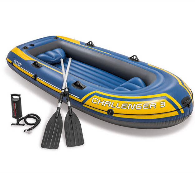 Cheap Original Kids Inflatable Drift Raft Pvc  68370 Challenger 3  Inflatable Triple Rubber Fishing Boat kayak With paddle pump