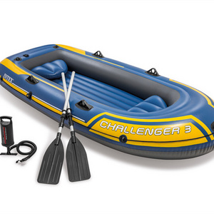 Cheap Original Kids Inflatable Drift Raft Pvc  68370 Challenger 3  Inflatable Triple Rubber Fishing Boat kayak With paddle pump