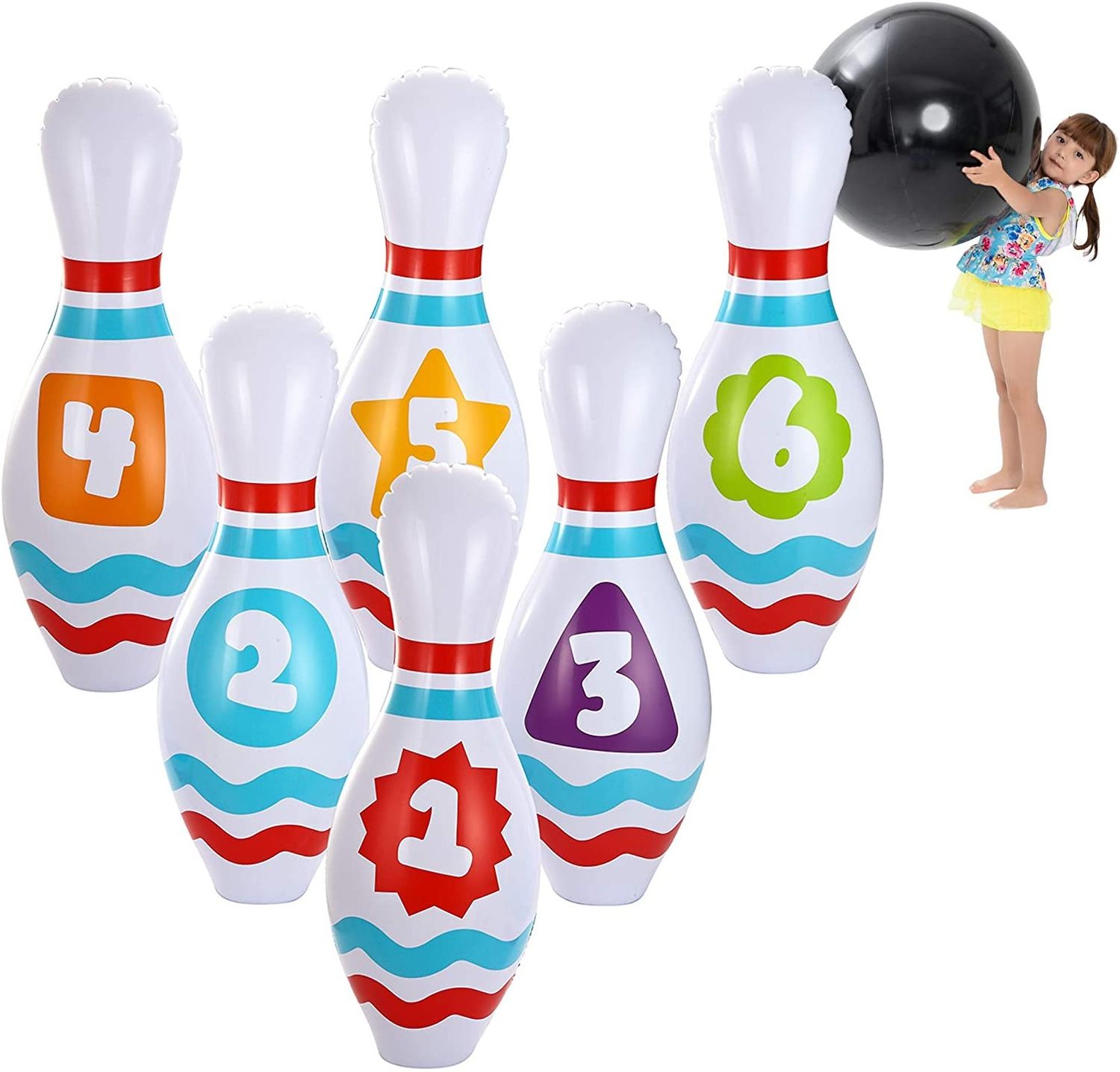 Large Inflatable Bowling Set for Kids and Adults Get-Together Party Game Day Events Indoor and Outdoor Birthday Parties