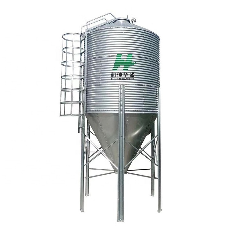 Customized hot-dip galvanized chicken feed silo small grain silo with 3 tons capacity