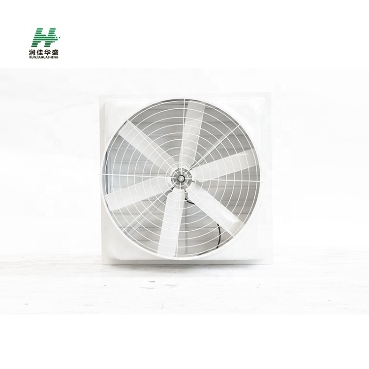 square heavy duty industrial ventiltaion fiber glass exhaust fan