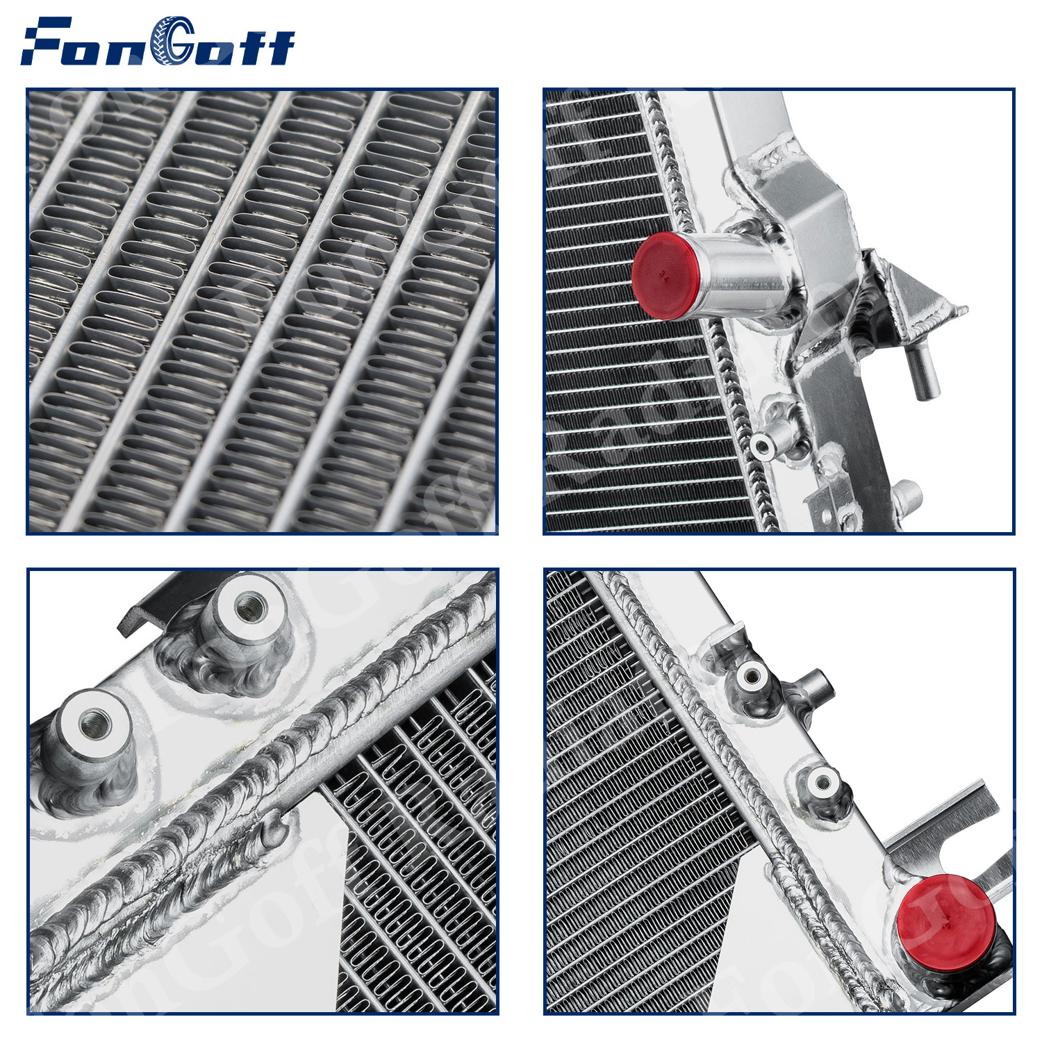 FonGoff Full Aluminum Radiator For Toyota Honda ISUZU Ford BMW MITSUBISHI NISSAN SUBARU LandRover Chevrolet Audi Austin Bens