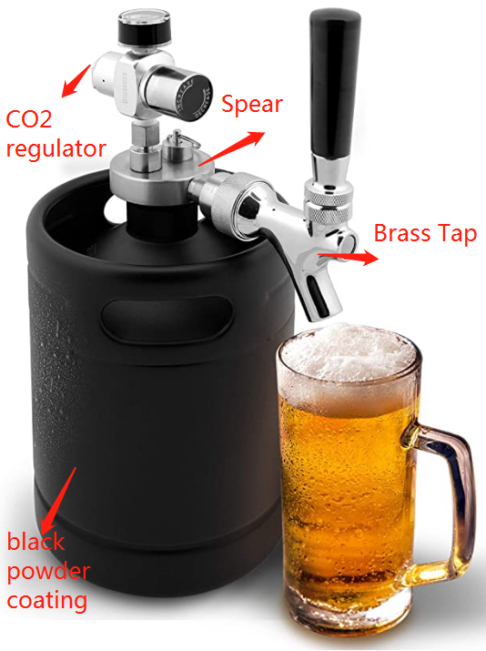 Hot Selling Home Party Picnic Beer Keg Dispensing Tapping System With Italian Adjustable Tap Faucet