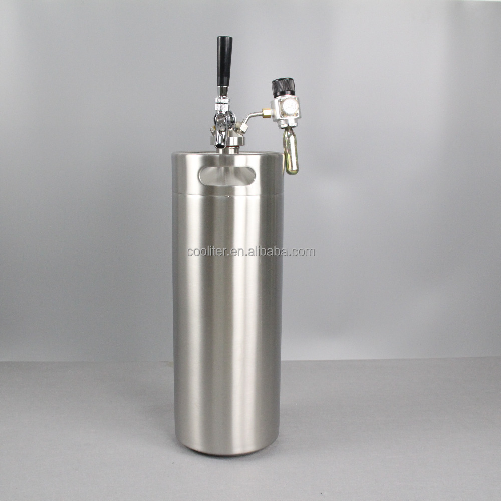 stainless steel single wall 10 L Personal Mini Keg beer Dispensing System