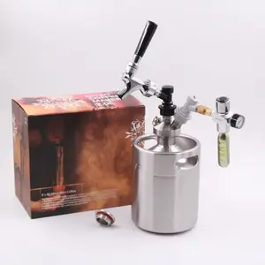 Portable 64oz Beer Dispenser System Stainless Steel 304 Beer Keg Dispenser