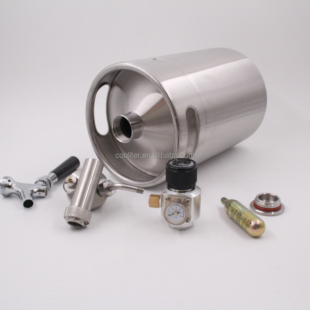 stainless steel single wall 10 L Personal Mini Keg beer Dispensing System