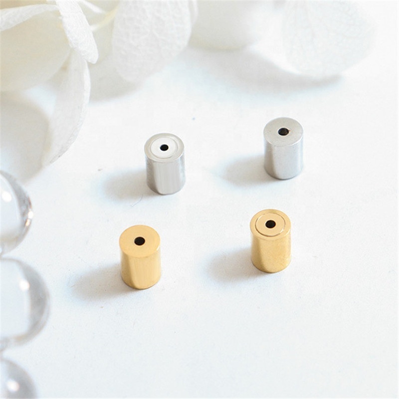 High quality smooth ear plug stainless steel gold plated special accessories earring findings jewelry making supplies