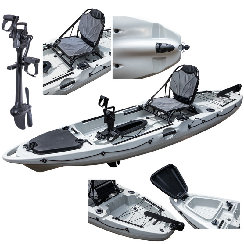 pedal boat fishing kayak with rudder system 10 ft  sit on top kayak fishing boat