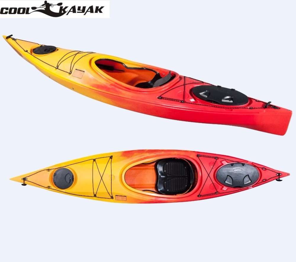 Super durable 1 person sit in sea kayak , riptide angler canoe/kayak rowing boat for sale