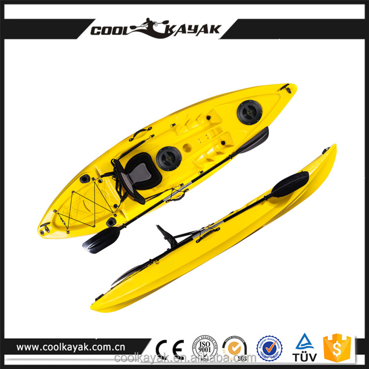 cheap canoes plastic kayak made in China for fishing pedal kayak fishing for sale