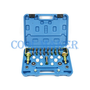 High quality Auto air conditioner mult-purpose flushing & leak adapter leak test repair tool Flush Fitting Adapter Kit