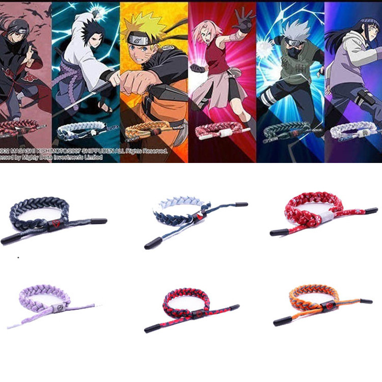 Anime Peripheral Handmade Adjustable Sasuke Kakashi Braided Weave Bracelet